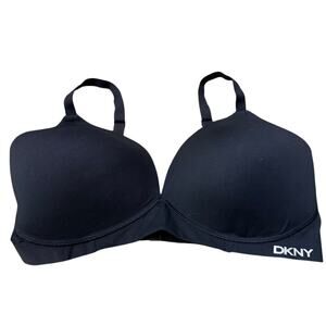DKNY wireless black bra adjustable straps size XL